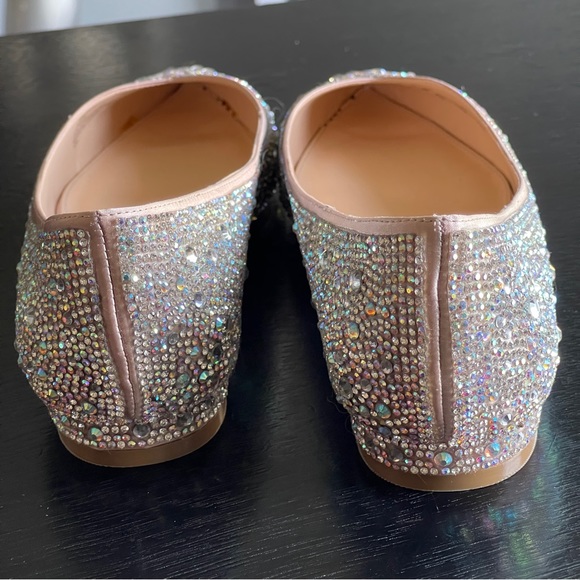 BETSEY JOHNSON Nude Rhinestone Flats Shoes - Picture 10 of 12